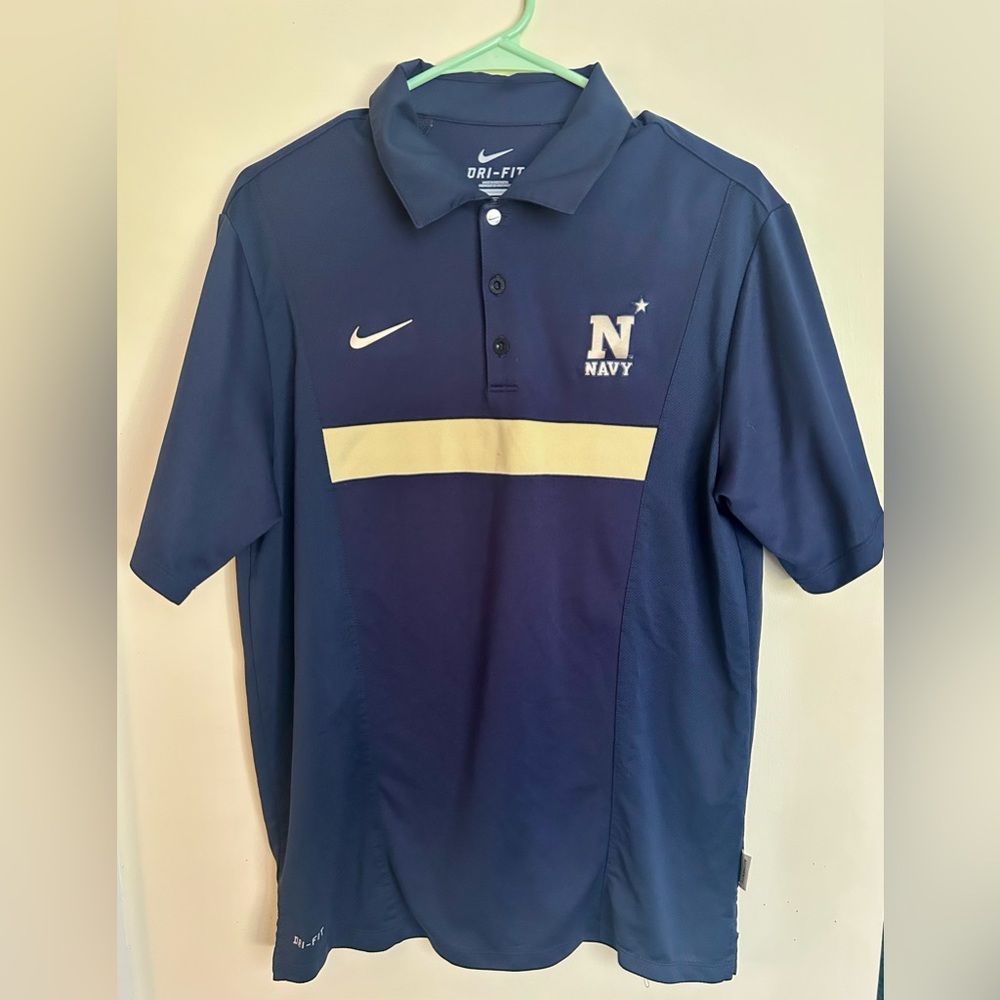 Navy Midshipman Nike Blue polo shirt